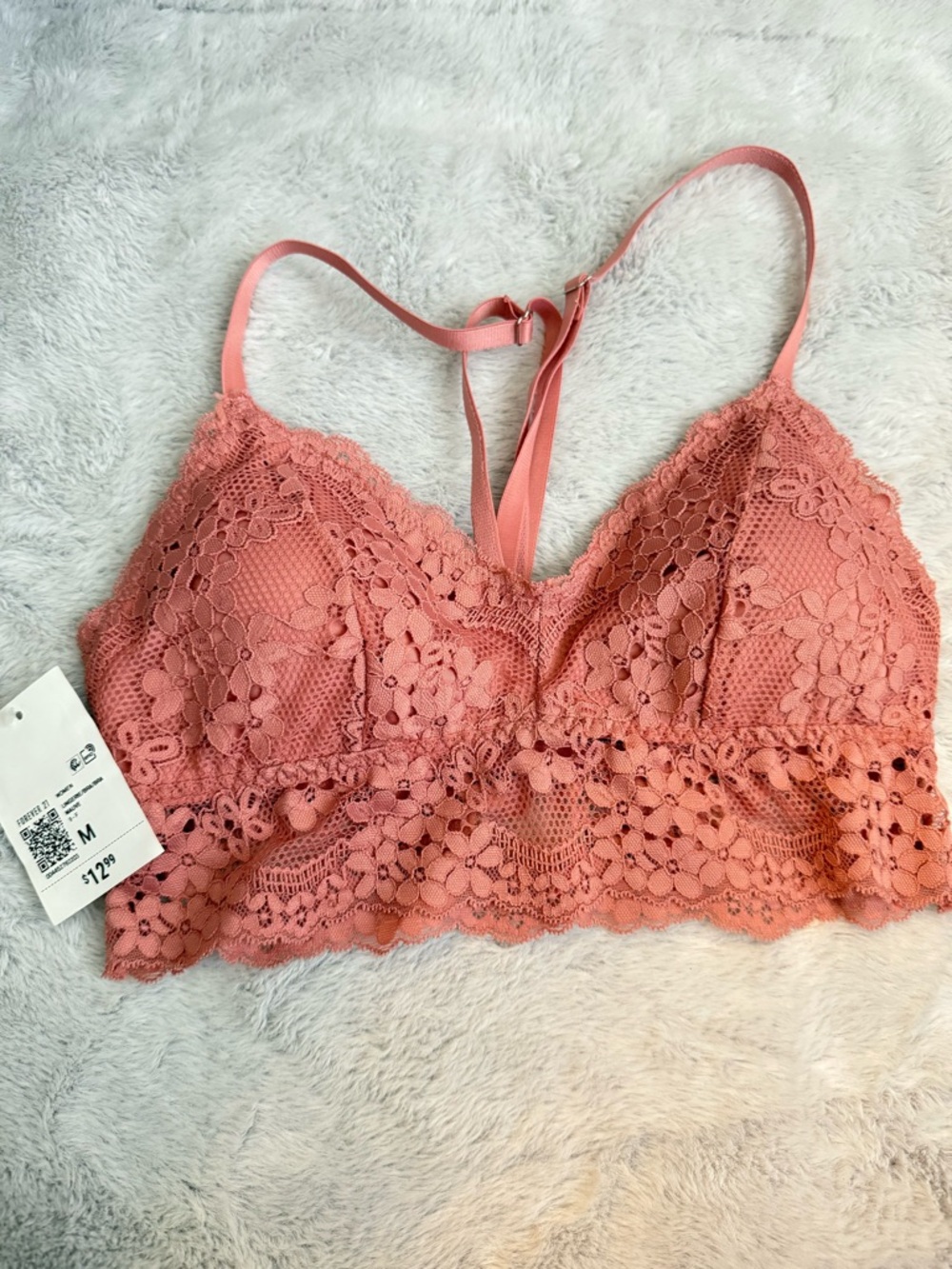 Forever 21 Coral Lace Bralette